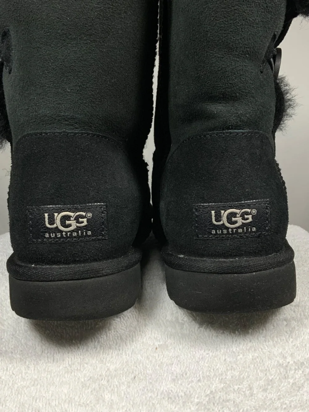 Near New UGG Black Baily Button Boot - Size 8
